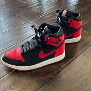 Nike Kids Black and Red High-Top Sneakers